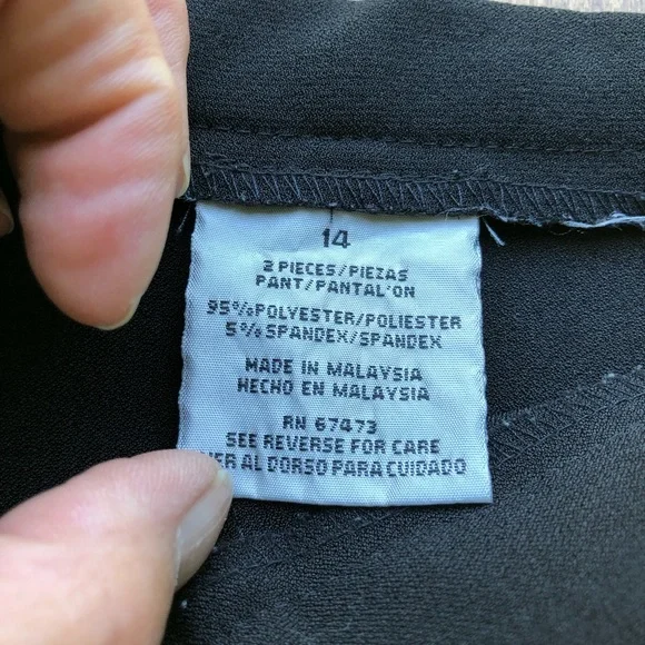 Women’s Black Dress Pants.  Size 14 - Picture 3 of 7